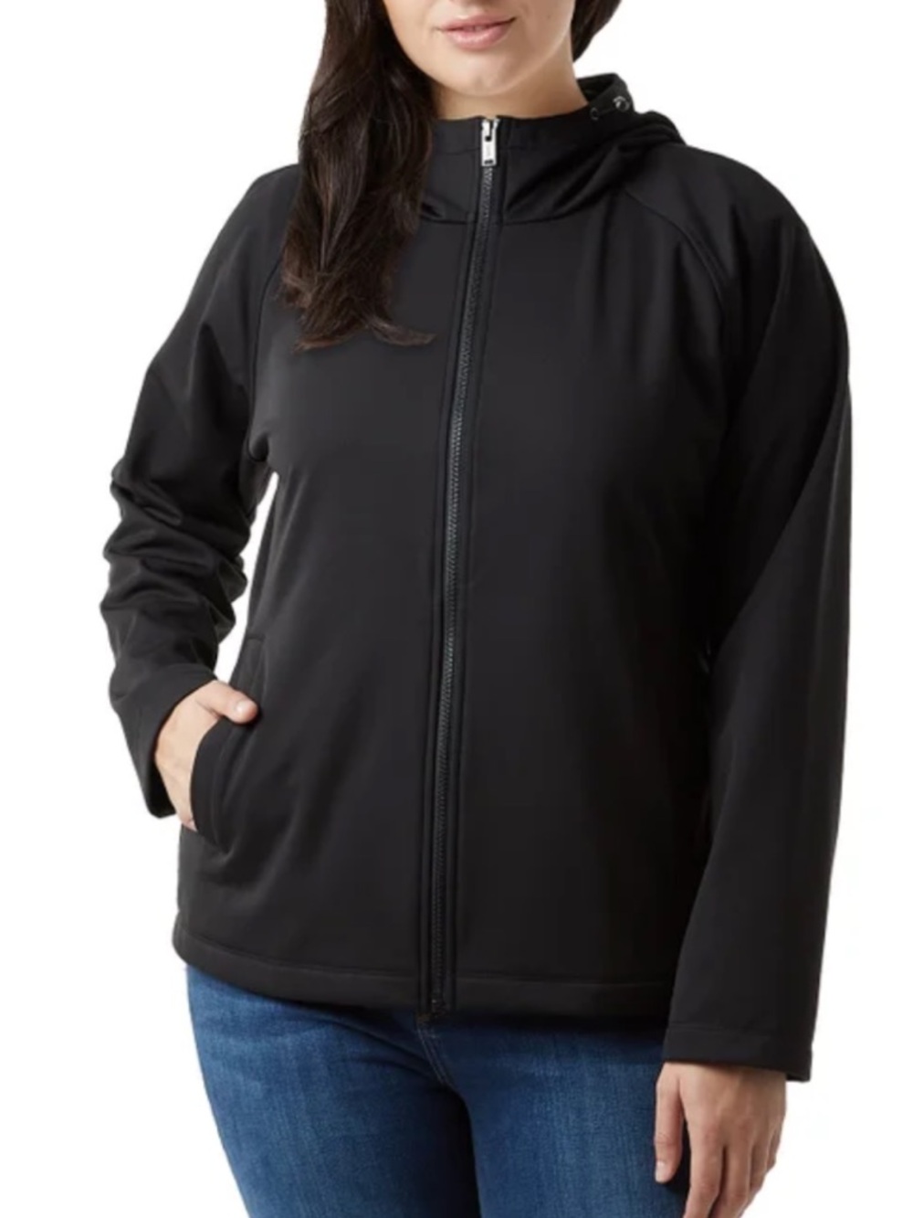 32 Degrees Women's Hooded Softshell Jacket with Hood Full Zip Spring Size S 4 6